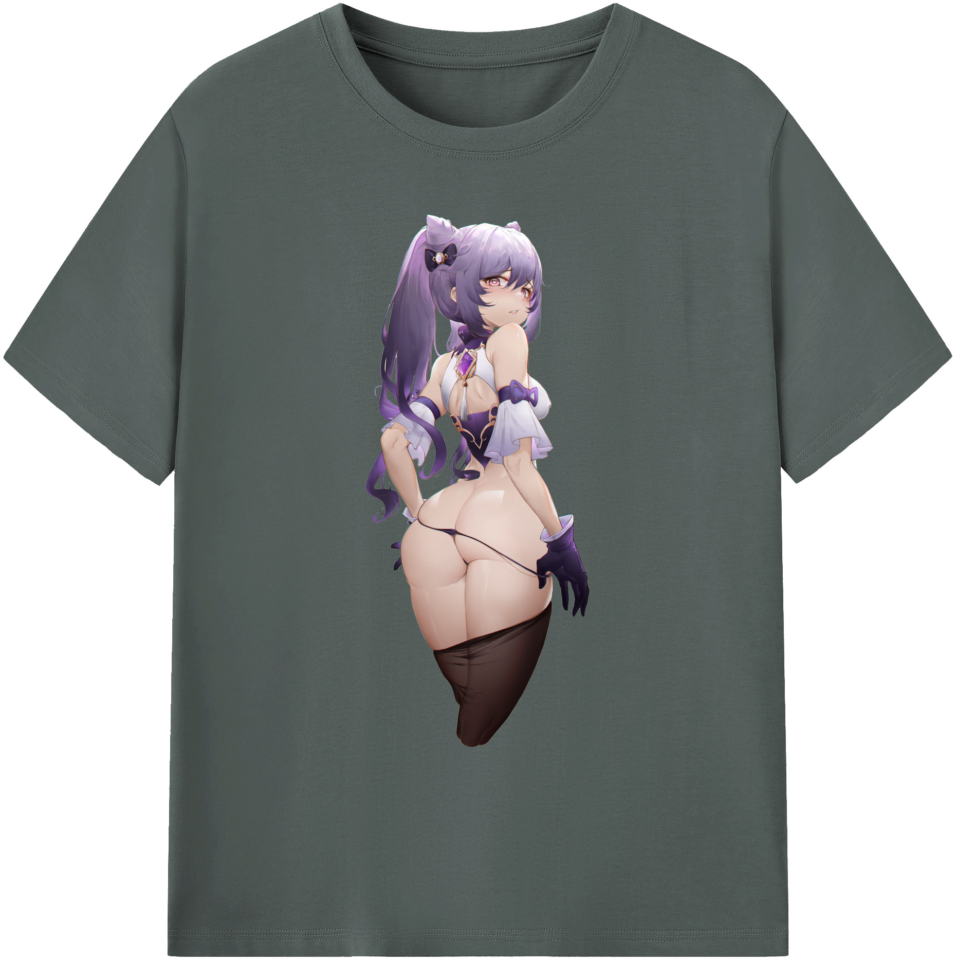 げんし神 刻晴 こくせい genshin Kokusei 綿100％ メンズ半袖Tシャツ｜肌触りやわらか＆通気性